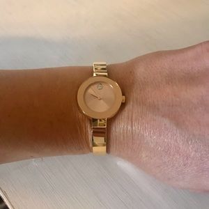 Movado Skinny Rose Gold Bracelet Watch - barely used